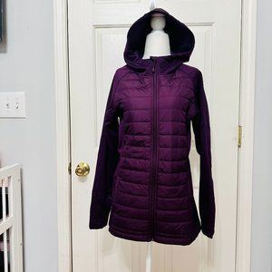 UNDER ARMOUR STORM QUILTED BURGUNDY WINTER JACKET WITH HOODIE